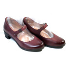Dansko Women Calista Block Heel Mary Jane Clogs Size 36 US 5.5Burgundy Leather