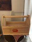 Red Toolbox Wooden Caddy Storage Box With Handle Tool Box Kids Storage