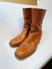 Vintage Handmade Leather Men's 9-9.5  *70s Boots Side Zip Boots Western USA EUC