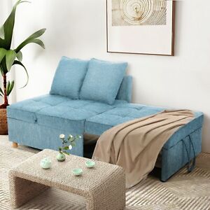 Sofa Bed Chair,4-in-1 Convertible Chair Bed 5 Adjustable Backrest with 2 Pillow