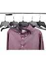 200 Pcs Mainetti Black Plastic Coat/Shirt/clothes Hangers 17
