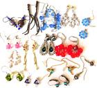 Mixed Lot 15  Pairs Fashion Pierced Earrings Rhinestones Crystal Glass Dangles