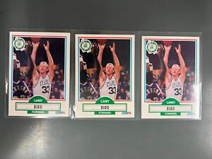 (3) Larry Bird 1990/91 Fleer Basketball Card Lot #8 Boston Celtics A19