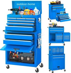Rolling Tool Chest 8-Drawer Mobile Workbench Garage Tool Boxs Storage Cabinet