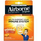 Airborne Vitamin C Immune Support Supplement Tablets Zesty Orange 20 Ct Exp 8/25