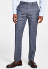 Calvin Klein Men's Slim-Fit Wool Suit Pants Grey Blue 34 x 34