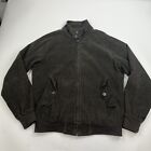 Woolrich Brown Corduroy Jacket Bomber Harrington Plaid Lined Size Small Darkwood
