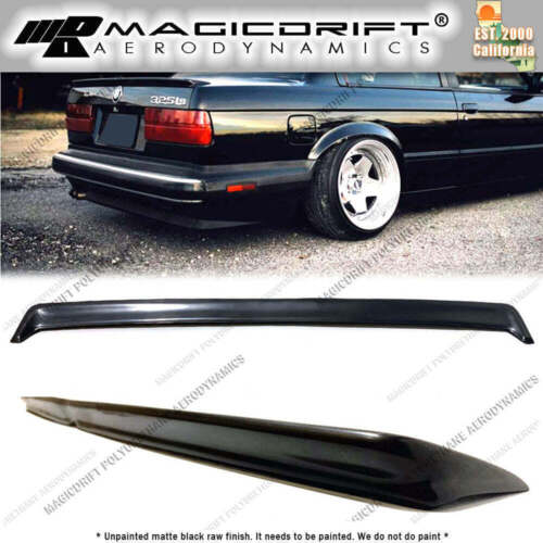 Fits 84-92 BMW 3 Series E30 Rear Boot Trunk Spoiler Wing IS Style Polyurethane (For: BMW)