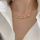 Woman 18K Gold Plated Stainless Steel Arc Chain Necklace