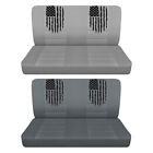 Grey Truck Seat Covers Fits 1982-1990 Chevy S10 American Flag Bench Seat Covers