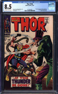 THOR #146 CGC 8.5 OW/WH PAGES // ORIGIN OF THE INHUMANS MARVEL COMICS 1967