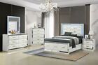 Premium Luxury 5pc LED Bedroom Set Queen Bed Nightstand Dresser Mirror Chest
