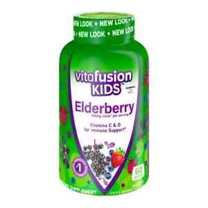 Vitafusion Kids Elderberry Gummy Vitamins Immune Support 60 Count EXP 07/2024