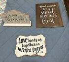 Wedding/home decorations lot of 3. Signs. Used Once