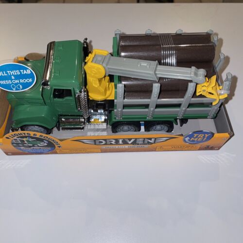 Driven-Toy Logging Truck Tough Rigs With Lights And Sounds