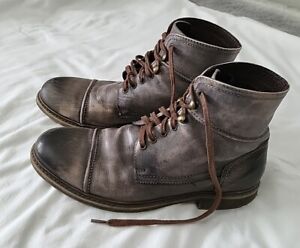 Roan Bed Stu Trey Men's Size 13 US Distressed  Brown Fade Leather Boots Shoes