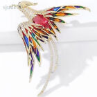 Women's Crystal Phoenix Brooch Pin Rhinestone Enamel Bird Brooches Jewelry Gifts