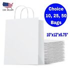 Paper bags white kraft bag with handles gift Retail Merchandise shopping Bag
