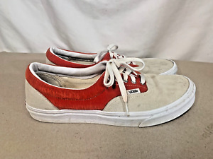 VANS 500714 Mens Suede Corduroy Red/Beige Sneakers Size 11