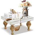 Ameuphercy Decorative Tray Riser Display Stand for Coffee Bar Table White