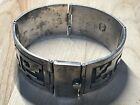 Vintage Taxco Mexico Sterling Silver Panel Bracelet