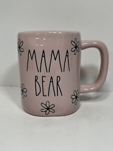 Mothers Day  Rae Dunn 'MAMA BEAR' with Pink & Black Flowers New