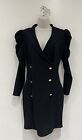QUIZ Women's  Black Ruched Sleeve Blazer Dress (Size UK 10)
