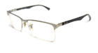 Ray Ban RB8411 2714 Silver Carbon Fiber Eyeglasses Frame 54-17 140 Damaged Tips2