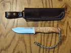 Joker Campero Olive Wood 14C28N Sandvik Fixed Blade Knife with Belt Sheath - NIB