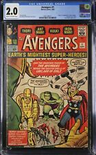 Avengers (1963) #1 CGC GD 2.0 Thor! Captain America! Iron Man! Hulk! Marvel 1963