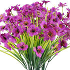 6 Bundles Artificial Flowers Outdoor UV Resistant Fake Violet Flowers Home Decor