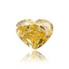 0.41 Carat Loose Yellow Natural Diamond Heart Shape VS2 GIA Certified Rare Gift