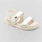 Women's Jonie Ankle Strap Footbed Sandals - A New Day Off-White 9