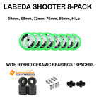 Labeda Shooter Inline Roller Hockey Wheels +Hybrid Ceramic Bearings, Choose Size