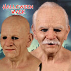 Bald Old Man Full Face Mask Halloween Cosplay Party Realistic Headgear Cover US