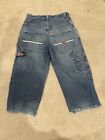 Vintage JNCO Jeans Pocket Carpenter Wide Leg Baggy Size 32x28 cut bottoms