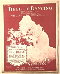 New Listing1926 SILENT FILM STAR sheet music LILI DAMITA Tired of Dancing RED HEELS publ UK