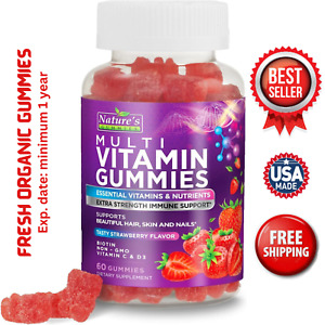 Multivitamin Gummies with Zinc, Vitamins B, C, D3, & E plus - for Men and Women