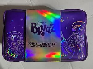 Bratz Cosmetic Brush Set With Zipper Bag Includes 6 Brushes