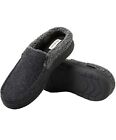 Dearfoams Men's Slippers Memory Foam LARGE Insole Comfort Indoor Outdoor Black