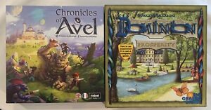 Lot 2 Modern Board Card Games Chronicles of Avel Dominion Prosperity Rio Grande