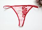 Women Thongs cotton T-back Cute Cartoon Underwear G-string Panties Pink XS-S-M