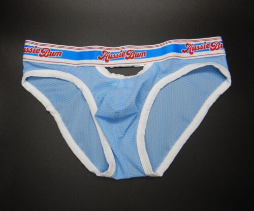 AussieBum Men's Stretchy Sugar Blue Brief Underwear Size S M L XL NWT!
