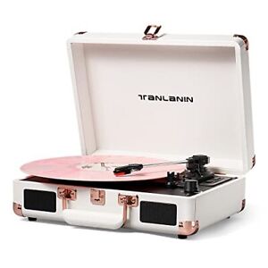Vinyl Record Player Bluetooth Vintage 3speed Portable Suitcase Turntables With B