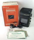 Vintage Sony MEGA Watchman Television FD-510 Portable B&W TV FM/AM Radio W/ Box