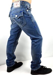 True Religion Geno Medium Wash Relaxed Slim Super T Jeans - 106897