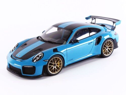 AUTOart 1/18 Porsche 911 (991.2) GT2 RS Weissach Package Blue/Carbon Bl one size