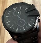 Men's Diesel DZ-4180 All Black Master Chief Quartz Chronograph Watch - Running