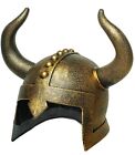 Viking Helmet - Gold Antiqued - Costume Cosplay Accessory - Teen Adult
