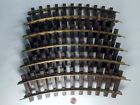 Lionel G Scale Curved Brass Track with Brown Ties - 6 Pieces (half circle)
